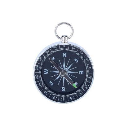 LOCADENCE Pocket Compass, 360 Degree Rotating Bezel Silver Portable Compass, Survival Gear Compass for Hiking, Camping, Hunting, Climbing