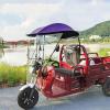 WYHBXD Motorcycle Rain Cover Semi-Closed Umbrella Canopy Awning Universal Motor Scooter Umbrella Mobility Sun Shade Rain Cover SANBENGZI (Color : Purple) view 1