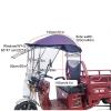 WYHBXD Motorcycle Rain Cover Semi-Closed Umbrella Canopy Awning Universal Motor Scooter Umbrella Mobility Sun Shade Rain Cover SANBENGZI (Color : Purple) view 2