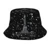 WURTON Night Paris Eiffel Tower Print Bucket Hat Sun Hat Summer Vacation Travel Fisherman Hat Travel Hiking Beach Caps view 1