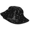 WURTON Night Paris Eiffel Tower Print Bucket Hat Sun Hat Summer Vacation Travel Fisherman Hat Travel Hiking Beach Caps view 2