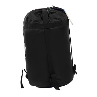 POPETPOP Compression Stuff Sack for Sleeping Bag Black Storage Bag for Camping Hiking Travel and Backpacking Durable Reinforced Seams Maximum Capacity Easy to Carry
