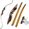 AMEYXGS 58" Takedown Recurve Bow 25-55 Lbs Hunting Target Bow Right Hand Longbow Beginner Archery for Outdoor Hunting Shooting (Black, 40 lbs) view 1