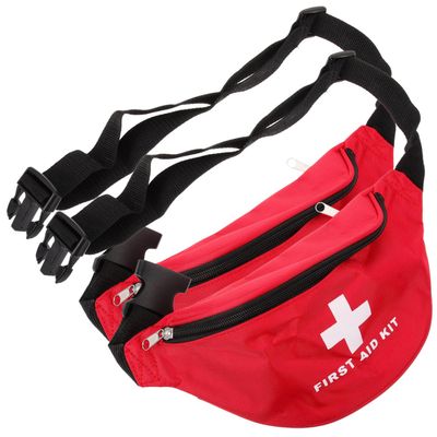 POPETPOP 2pcs First Aid Belt Bag for Women Emergency Kit Large Capacity Medicine Bag Travel Car First Aid Kit