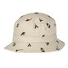 Camping Bucket Hat, Embroidered Outdoor Icons, Cotton, One Size, Putty view 1