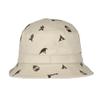 Camping Bucket Hat, Embroidered Outdoor Icons, Cotton, One Size, Putty view 3