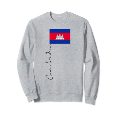 Cambodia Flag Sport Pole Signature Sweatshirt