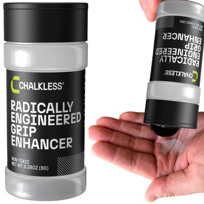 Chalkless Grip Enhancer - Premium Liquid Chalk Alternative & Less Mess Hand Chalk for Weightlifting, Crossfit, Powerlifting, Yoga, Gaming, Climbing, and More, Non-Toxic Long-Lasting & Reliable (8g)