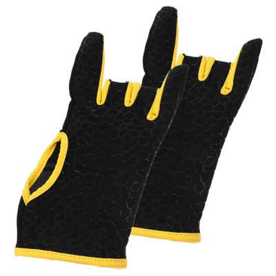 Milisten 1pair Breathable Silicone Slip Bowling Gloves for Optimal Grip s Yellow Professional Sports Gear for Enhanced Performance