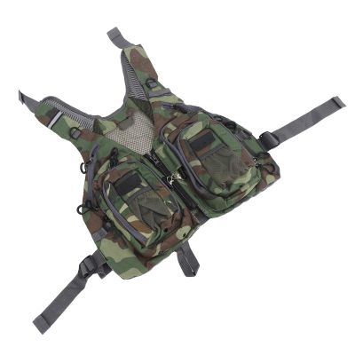 JEOZBM Fishing Vest, with Multi-Pocket, Lightweight Breathable Mesh Fly Fishing Vest for Comfortable Outdoor Angling