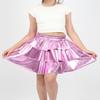 ERDEM KIDS Girls Metallic Skirt 3-Layer Ruffle Sparkly Shiny Dance Party Skirt(MST D.Rose 12-13 Years) view 2