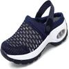 Losjccie 2024 New Air Cushion Orthopedic Slip on Shoes Air Cushion Slip-on Diabetic Walking Shoes for Women Wide Width (Blue, Adult, Women, 8, Numeric Range, US Footwear Size System, 8.5, Wide) view 1