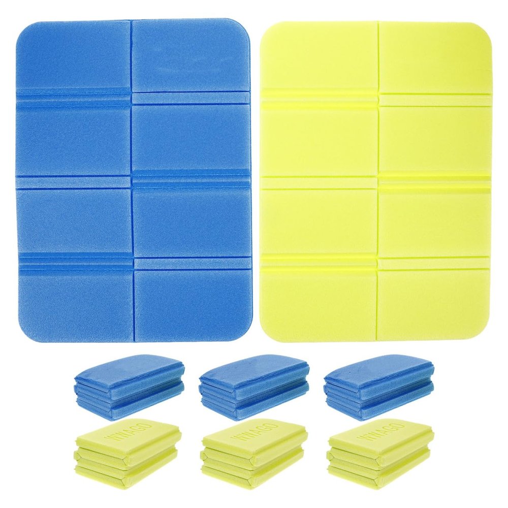 GANAZONO Outdoor Waterproof Seat Cushions 8-Pack Lightweight Portable Foam Mats for Camping Hiking Beach Picnics and Concerts