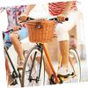 WHAMVOX Bike Wicker Basket with Lid Front Bike Basket for Cruisers for Bicycles Look view 4