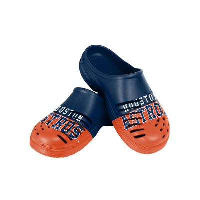 FOCO Men's MLB Colorblock Big Logo Clog, Houston Astros, Large