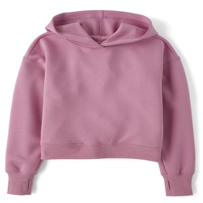 The Children's Place,Girls,Active Long Sleeve Hooded Sweatshirt,Purple Thistle,XX-Large