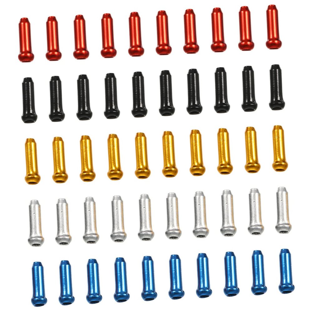 WOONEKY 100pcs Bike Cable End Caps Durable Brake Tool Convenient Replacement for Bicycle Brake and Shift Cables Tails Caps for Safe Riding Accessories