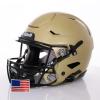 Riddell SpeedFlex Adult Helmet w/Black SF-2BD Facemask + US Flag Decal (Vegas Gold, Small) - Green Gridiron view 3
