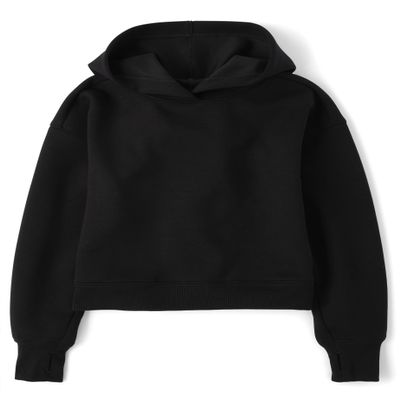 The Children's Place,Girls,Active Long Sleeve Hooded Sweatshirt,Black,X-Large