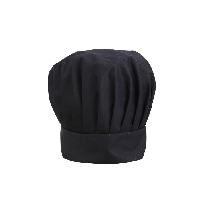CAC China APHT-2BK Chef's Pride Floppy Toque Hat 13" H Black