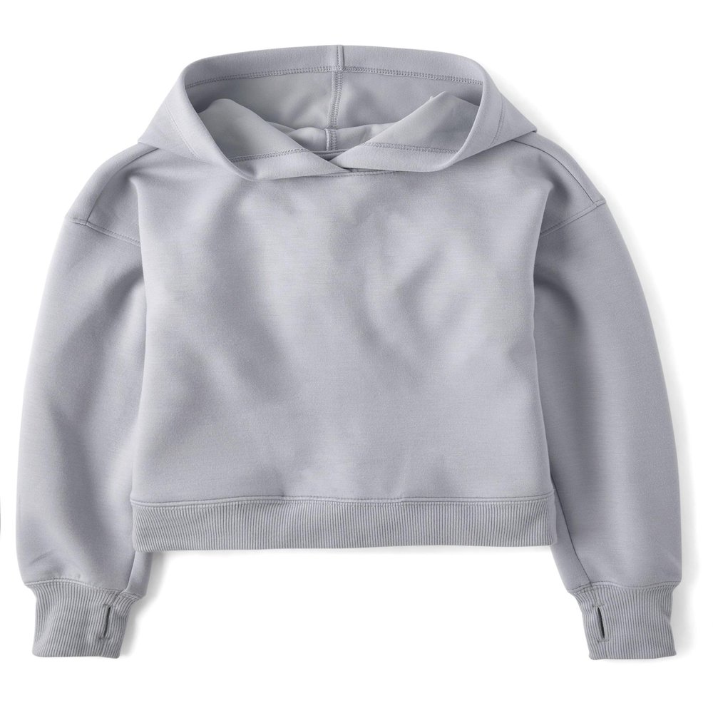 The Children's Place,Girls,Active Long Sleeve Hooded Sweatshirt,Silkworm,Medium