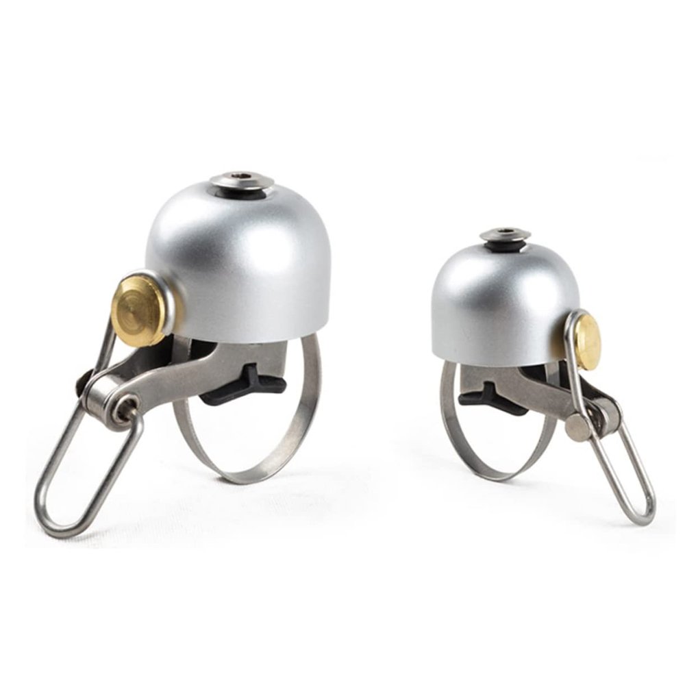 GANAZONO 1piece Bike Cycling Retro Bell Loud Sound Handlebar Bell for Mountain and Road Bikes Easy to Install Silver Bicycle Horn for Handlebar Types