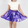 ERDEM KIDS Girls Metallic Skirt 3-Layer Ruffle Sparkly Shiny Dance Party Skirt(MST Purple 12-13 Years) view 2