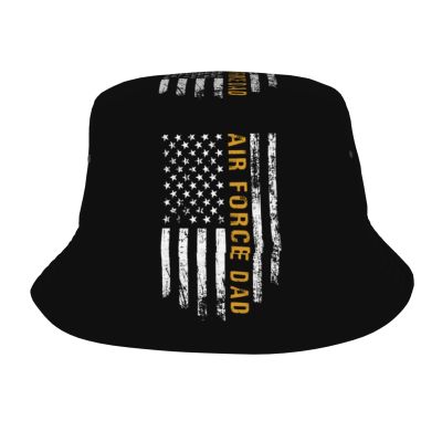 Air Force Dad Bucket Hat for Women Men Bucket Hats Summer Sun Hats Beach Travel Fishing Golf Cap Black