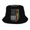 Air Force Dad Bucket Hat for Women Men Bucket Hats Summer Sun Hats Beach Travel Fishing Golf Cap Black view 1