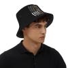 Air Force Dad Bucket Hat for Women Men Bucket Hats Summer Sun Hats Beach Travel Fishing Golf Cap Black view 3