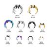00G Black Pincher Tapers Septum Rings C Shape Buffalo Septum Stretcher Expander Stretching Nose Ear Lobe Gauges Piercing Jewelry 10mm view 2
