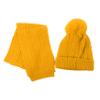 LIFKOME Warm Boys and Girls Knit Hat Scarf Woolen Yarn Comfortable Boy Girl's Winter Hat and Scarf Playtime Protection Yellow view 1