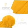 LIFKOME Warm Boys and Girls Knit Hat Scarf Woolen Yarn Comfortable Boy Girl's Winter Hat and Scarf Playtime Protection Yellow view 2