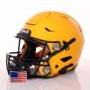 Riddell SpeedFlex Adult Helmet w/Black SF-2BD Facemask + US Flag Decal (GB Gold, Large) - Green Gridiron view 3
