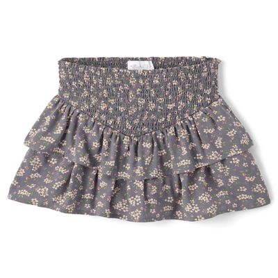 The Children's Place,Girls,Pull On Everyday Skorts,Gray Floral Smocked,Small
