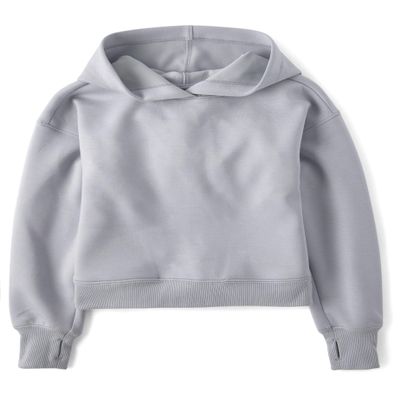 The Children's Place,Girls,Active Long Sleeve Hooded Sweatshirt,Silkworm,Large