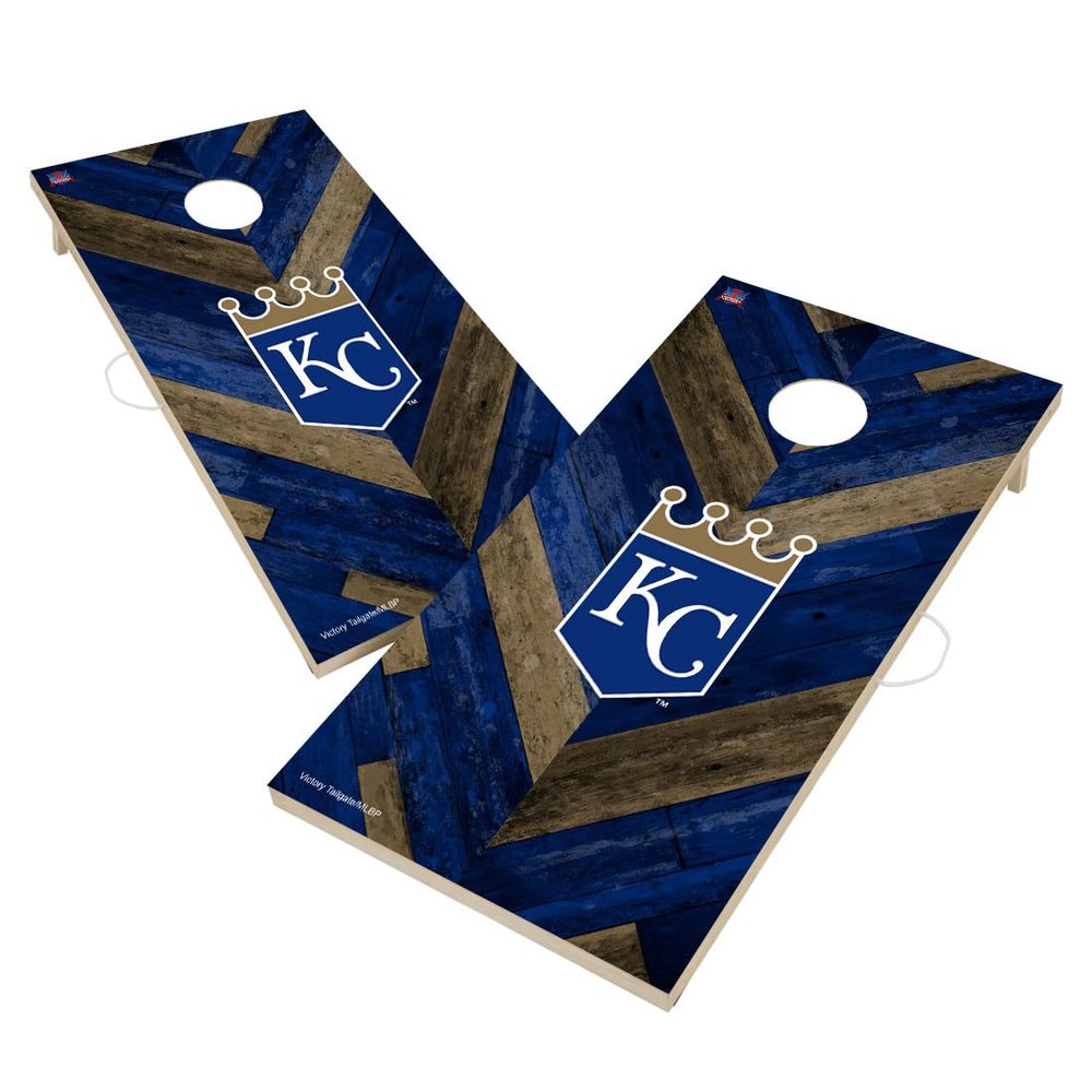 Kansas Pro Corn Hole Boards, 2x4 Regulation Corn Hole Board Set, Officially Licensed Cornhole Boards, Comes with (2) Boards, (8) Bags, (1) Carry Case & LED Hole Lights