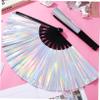 PRETYZOOM 2pcs Folding Iridescent Kung Fu Fan Elegant Hand Fans Smooth for Parties Festivals view 2