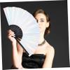 PRETYZOOM 2pcs Folding Iridescent Kung Fu Fan Elegant Hand Fans Smooth for Parties Festivals view 3