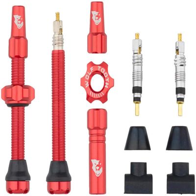 Wolf Tooth Tubeless Valve Stem Kit 44mm Red