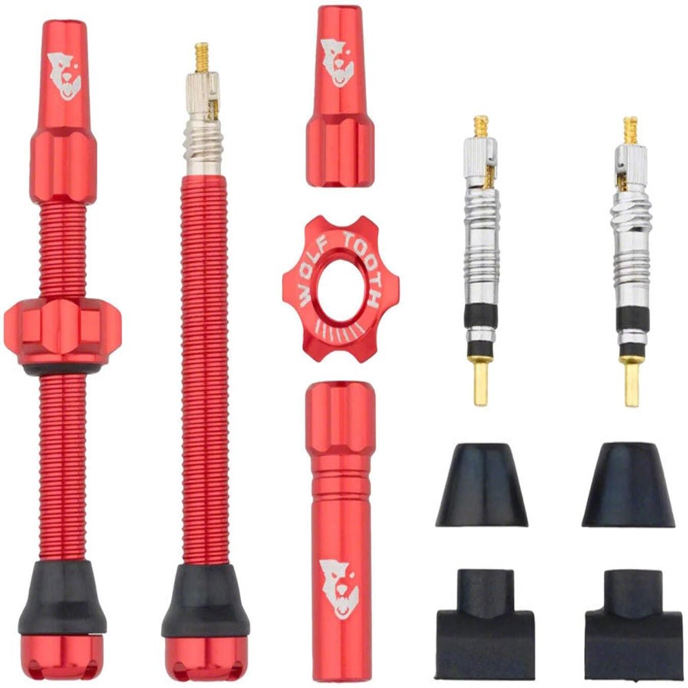 Wolf Tooth Tubeless Valve Stem Kit 44mm Red