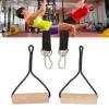 ZIZEV Wooden Gymnastics Rings, 440lb Capacity Muscle Group Building Pull Up Handle Strength Trainer for Home Outdoor Exercise view 2