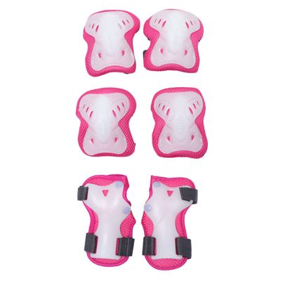 Milisten 6pcs Boys and Girls Knee Pads Pink Roller Skating Protectors Boys and Girls Skating Supplies Sliding Plate Guard Outdoor Accessories
