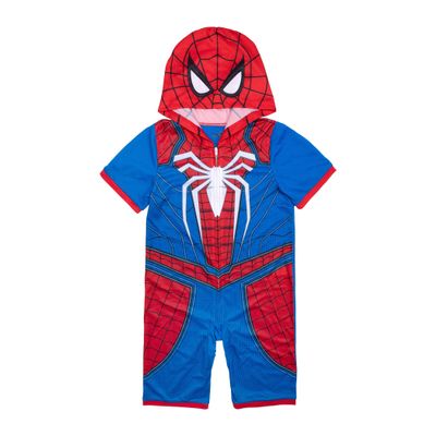 Marvel boys Footless One Piece Pajamas, SPIDER-MAN GAME, 10