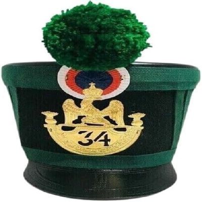 Generic French Shako Helmet Roll Play Helmet Napoleon Grenadier helmet By indo international, 30 cm, Green