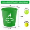 Aivalas Yard Pong Outdoor Games, Giant Yard Games Set with 12 Buckets and Balls for Adults and Family, Toss Game Throwing Games for Beach, Camping, Lawn and Backyard view 3