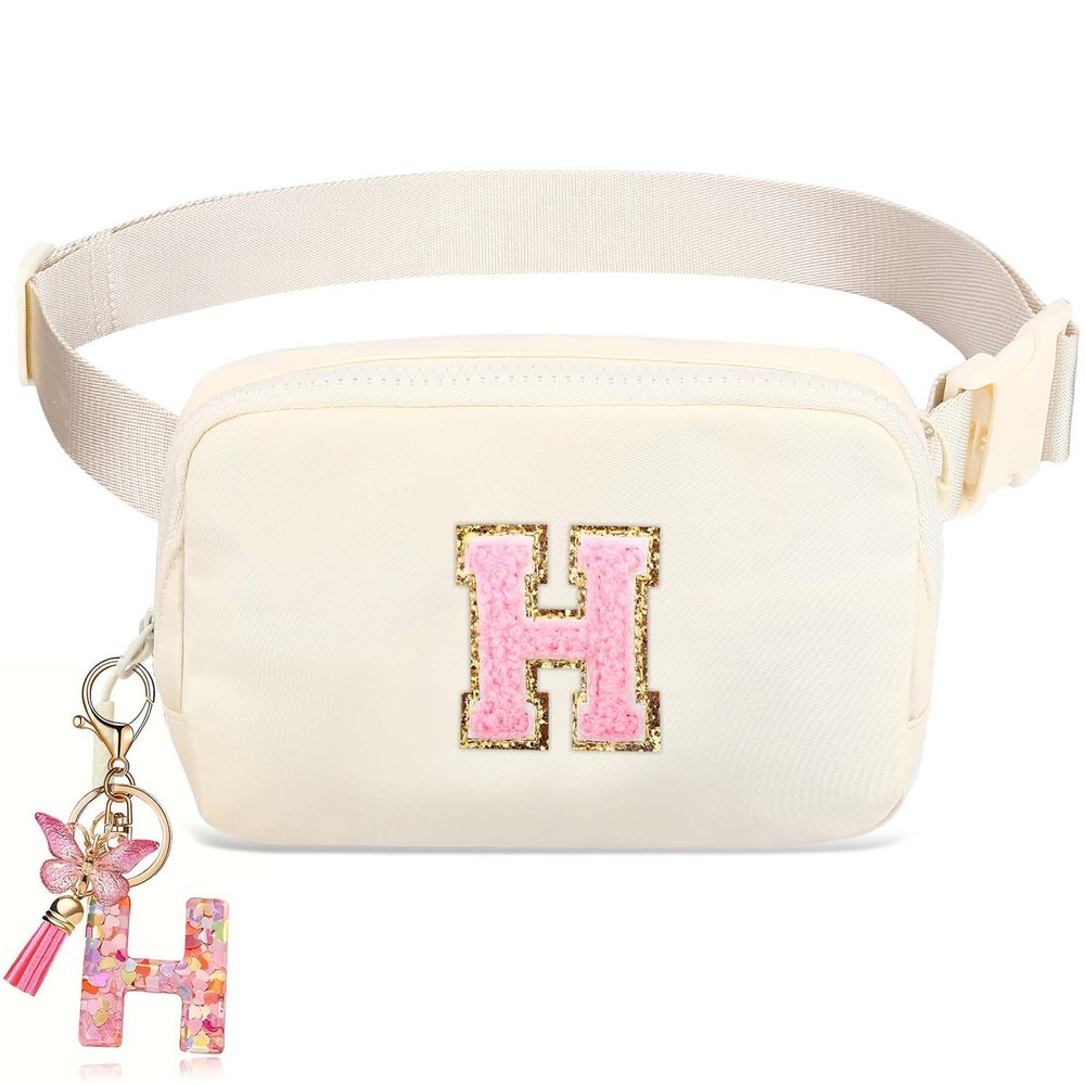 Belt Bag for Girls Gifts - Birthday Gifts for Women, Personalized Gifts for Mom Freind Sister Teacher, Graduation Gifts for Her, Initial Crossbody Bag Belt Bag for WomenH