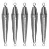 THKFISH Fishing Weights, Inline Trolling Sinkers, Double Ringed One Piece Wire Lead, Torpedo Sinkers, Saltwater & Freshwater, 1oz-3.5oz, 40g/1.4oz 10pcs, Silver view 1