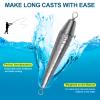 THKFISH Fishing Weights, Inline Trolling Sinkers, Double Ringed One Piece Wire Lead, Torpedo Sinkers, Saltwater & Freshwater, 1oz-3.5oz, 40g/1.4oz 10pcs, Silver view 3