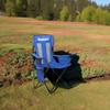 Nazhura 2 Pack Outdoor Camping Chairs Folding/Foldable/Portable with Cooler Pouch, Mesh Backrest and Cup Holder Pocket (Blue, 2 Pack) view 2
